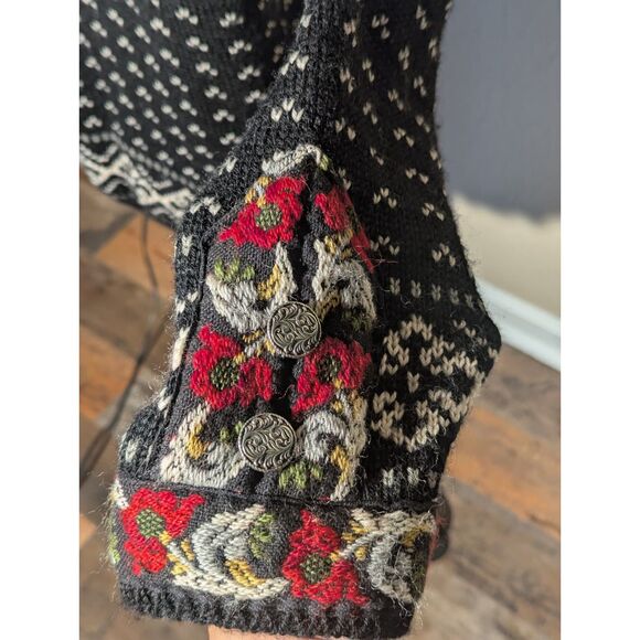 Dale of Norway S Pure New Wool Nordic Fair Isle Cardigan - Picture 4 of 6